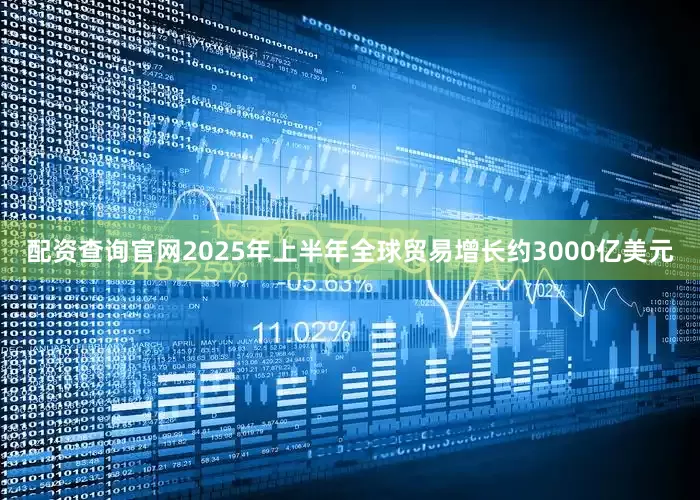 配资查询官网2025年上半年全球贸易增长约3000亿美元