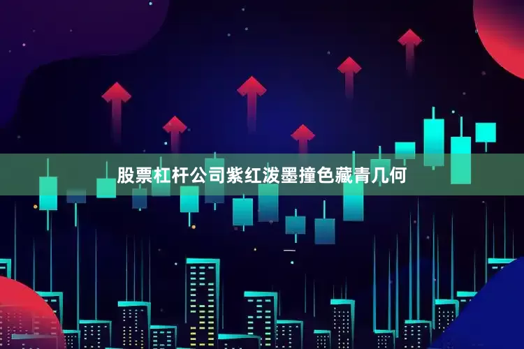 股票杠杆公司紫红泼墨撞色藏青几何