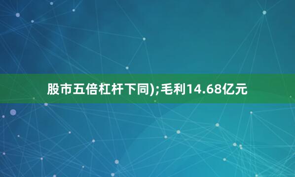 股市五倍杠杆下同);毛利14.68亿元